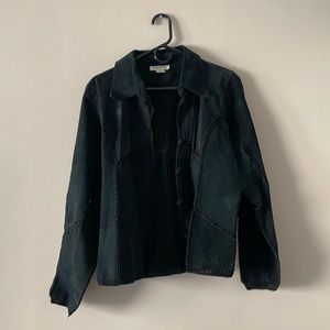 Vintage black leather jacket